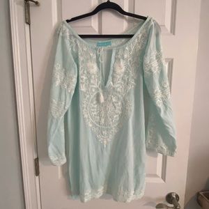 Melissa Odonbash cover up/ tunic - hand embroidered
